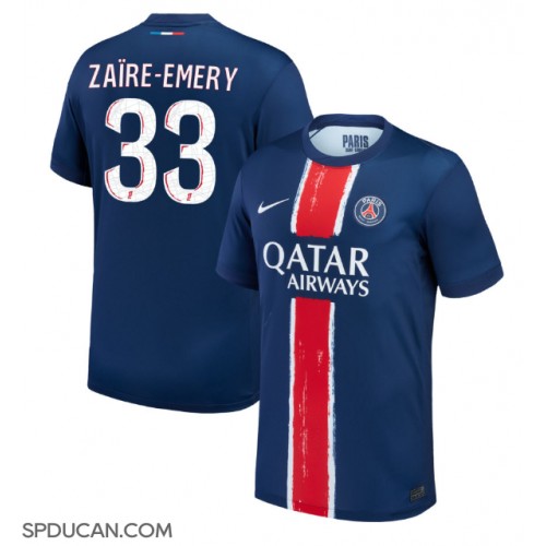 Muški Nogometni Dres Paris Saint-Germain Warren Zaire-Emery #33 Domaci 2024-25 Kratak Rukav